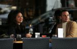 Amsterdam 8 maart 2016 
Holly Brood met (een) vriend op terras. In eerste instantie verbergt/ verstopt ze zichzelf in haar jas.