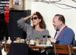 Amsterdam 17 februari 2016 
Isa Hoes en Marc Marie Huybregts op terras