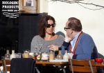 Amsterdam 17 februari 2016 
Isa Hoes en Marc Marie Huybregts op terras