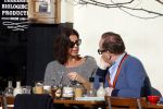 Amsterdam 17 februari 2016 
Isa Hoes en Marc Marie Huybregts op terras