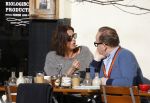 Amsterdam 17 februari 2016 
Isa Hoes en Marc Marie Huybregts op terras