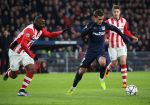 Eindhoven, 24 Februari 2016
1/8 Finale PSV-Atletico Madrid, eindstand 0-0
Jetro Willems in duel met Antoine Griezmann