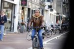Amsterdam 16 februari 2016 
Maarten Spanjer op zijn fiets in de pc hooftstraat