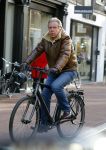 Amsterdam 16 februari 2016 
Maarten Spanjer op zijn fiets in de pc hooftstraat