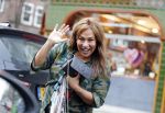 Amsterdam 12 februari 2016 
Patty Brard op straat.