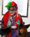 Amsterdam 16 februari 2016 
Petra Heyboer met hond  de pc hooftstraat