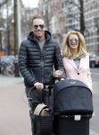 Amsterdam 5 maart 2016 
Robert Doornbos en Chantal Bles achter de kinderwagen.