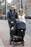 Amsterdam 5 maart 2016 
Robert Doornbos en Chantal Bles achter de kinderwagen.