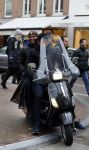 Amnsterdam 13 februari 2016 
Roue Verveer bij zijn zoon achter op de vespa scooter