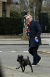 Amsterdam 13 februari 2016  
Tom Egbers laat hond uit