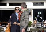 Amsterdam 9 maart 2016
Ursul de Geer kussend met zijn vriendin op het terras van cafe Wildschut.