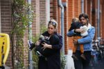 Amsterdam 5 maart 2016 
Zangerses Do Dominique v Hulst met haar man Mark en hun kinderen