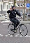 Amsterdam 3 februari 2017 
Oud bokser Alex Blanchard op de fiets