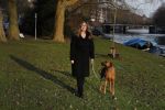 Amsterdam 2 februari 2017
Claudia Schoemacher wandelend met haar hond
