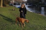 Amsterdam 2 februari 2017
Claudia Schoemacher wandelend met haar hond