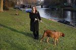 Amsterdam 2 februari 2017
Claudia Schoemacher wandelend met haar hond