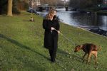 Amsterdam 2 februari 2017
Claudia Schoemacher wandelend met haar hond