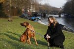 Amsterdam 2 februari 2017
Claudia Schoemacher wandelend met haar hond