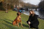Amsterdam 2 februari 2017
Claudia Schoemacher wandelend met haar hond