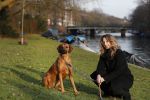 Amsterdam 2 februari 2017
Claudia Schoemacher wandelend met haar hond