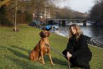 Amsterdam 2 februari 2017
Claudia Schoemacher wandelend met haar hond
