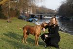 Amsterdam 2 februari 2017
Claudia Schoemacher wandelend met haar hond