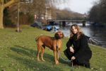 Amsterdam 2 februari 2017
Claudia Schoemacher wandelend met haar hond