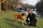 Amsterdam 2 februari 2017
Claudia Schoemacher wandelend met haar hond
