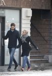 Amsterdam 12 februari 2017
Eva Jinek met haar vriend Dexter v d Voorn in amsterdam zuid.