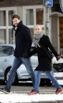 Amsterdam 12 februari 2017
Eva Jinek met haar vriend Dexter v d Voorn in amsterdam zuid.