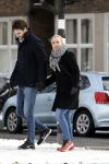 Amsterdam 12 februari 2017
Eva Jinek met haar vriend Dexter v d Voorn in amsterdam zuid.