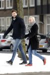 Amsterdam 12 februari 2017
Eva Jinek met haar vriend Dexter v d Voorn in amsterdam zuid.
