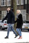 Amsterdam 12 februari 2017
Eva Jinek met haar vriend Dexter v d Voorn in amsterdam zuid.