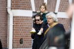 Amsterdam 15 december 2017
Hans Teeuwen en zijn vriendin Eva met  dochter Nika.