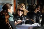 Amsterdam 15 februari 2017
Leontine Borsato op terras met vriendinnen.