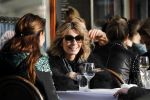 Amsterdam 15 februari 2017
Leontine Borsato op terras met vriendinnen.