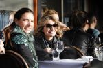 Amsterdam 15 februari 2017
Leontine Borsato op terras met vriendinnen.
