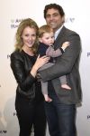 Amsterdam, 22 Februari 2017 Negenmaandenbeurs. 
Liza Sips met partner Ralph Manheim en hun zoon Jonah