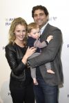 Amsterdam, 22 Februari 2017 Negenmaandenbeurs. 
Liza Sips met partner Ralph Manheim en hun zoon Jonah