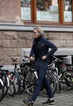 Amsterdam 16 februari 2017 
Matthijs v Nieuwkerk op de fiets in Amsterdam zuid.