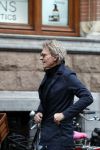 Amsterdam 16 februari 2017 
Matthijs v Nieuwkerk op de fiets in Amsterdam zuid.