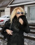 Lijnden Hoofddorp 10 februari 2017
Patricia Paay en haar man Robbert Hinfelaar gaan aangifte doen op het politieburo vanwege sekstape.