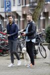 Amsterdam 6 februari 2017 
Raoul v d Heijden (ex gordon)  met een vriend op de cornelis schuytstraat