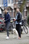 Amsterdam 6 februari 2017 
Raoul v d Heijden (ex gordon)  met een vriend op de cornelis schuytstraat