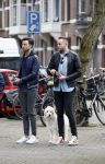Amsterdam 6 februari 2017 
Raoul v d Heijden (ex gordon)  met een vriend op de cornelis schuytstraat