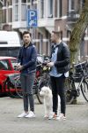 Amsterdam 6 februari 2017 
Raoul v d Heijden (ex gordon)  met een vriend op de cornelis schuytstraat