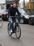 Amsterdam 7 februari 2017 
Ronald de Boer op zijn electrische fiets op de cornelis schuytstraat