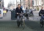 Amsterdam 15 februari 2016
Vincent Croiset met een zoon op de fiets in Amsterdam.