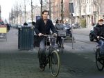 Amsterdam 15 februari 2016
Vincent Croiset met een zoon op de fiets in Amsterdam.