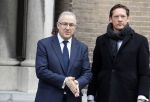 Rotterdam 20 februari 2018
Dienst voor overlijden /begrafenis Ruud Lubbers in de Laurentius Elisabeth Kathedraal. Ahmed Aboutaleb met Joost Eerdmans
